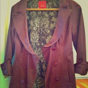 Lux purple double-breasted fitted blazer