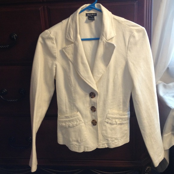 ❌SOLD❌White corduroy blazer