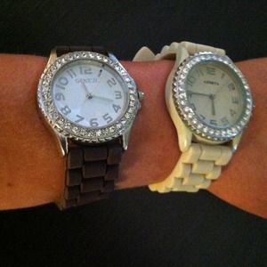 Geneva watches with gemstone faces