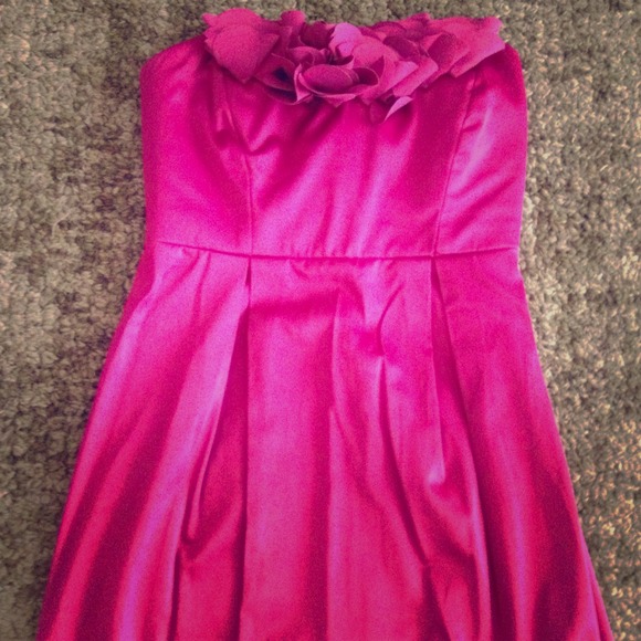 Trixxi strapless juniors mini sateen dress sz 5