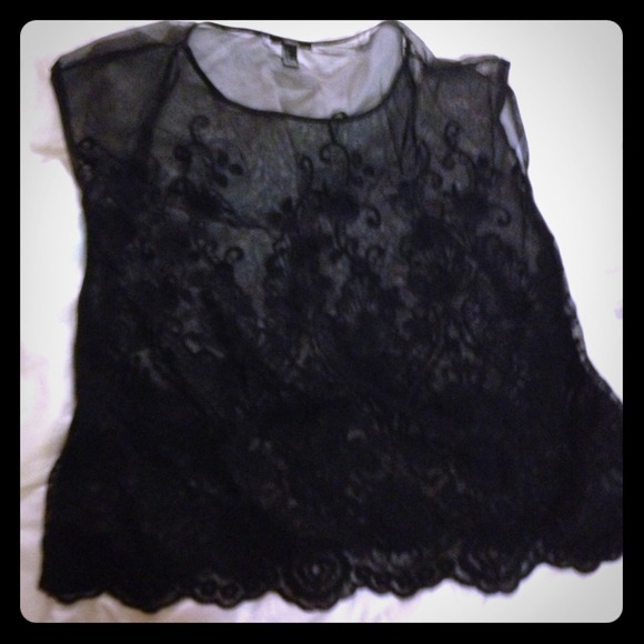 See through black top!