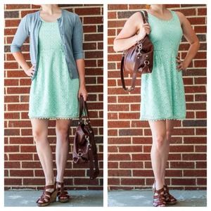 ❌SOLD❌ Mint Lace Sleeveless Dress