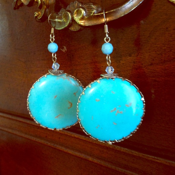 Antique Turquoise Drop Earrings