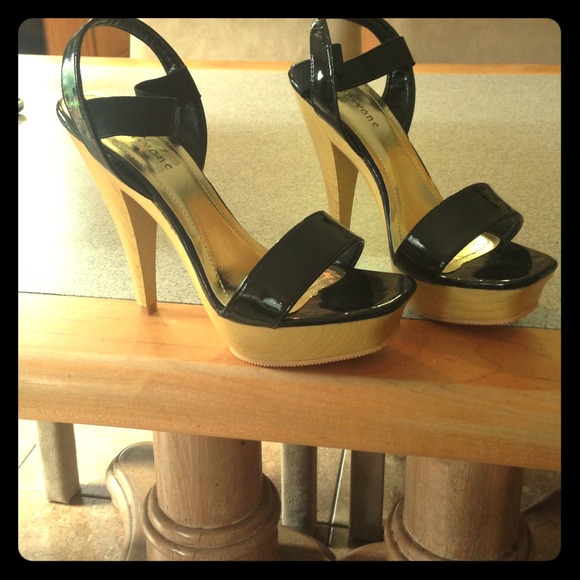Brand New Black Patent Strappy Sandals...