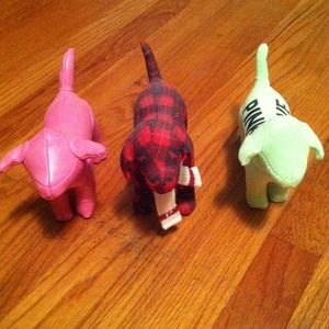 Set of 3 Victoria's Secret PINK dogs