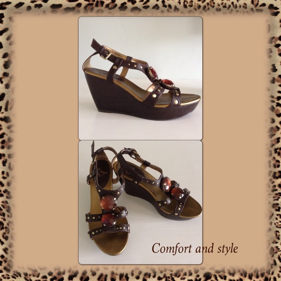 Jeweled Platform Sandal by Report