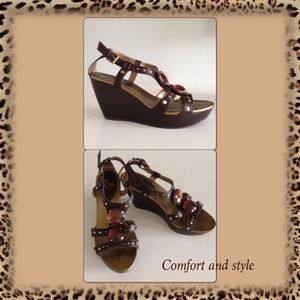 Jeweled Platform Sandal by Report