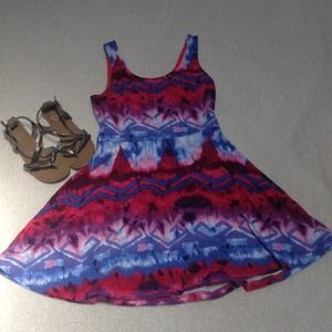 Express Aztec Print Skater Dress.