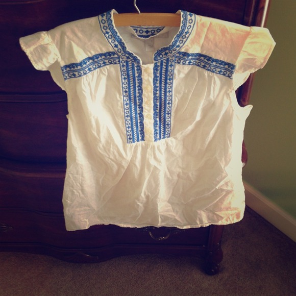 Ruffled Shirt with Blue Detail