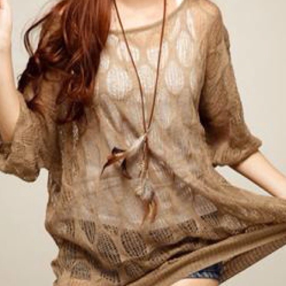 Tops - Brown knit top