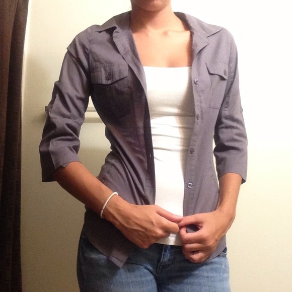 Dressy dark grey shirt