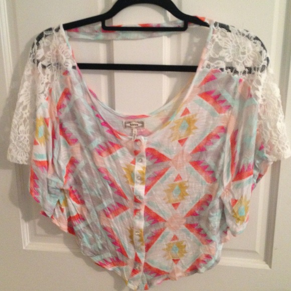 Colorful lace top karri from pacsun