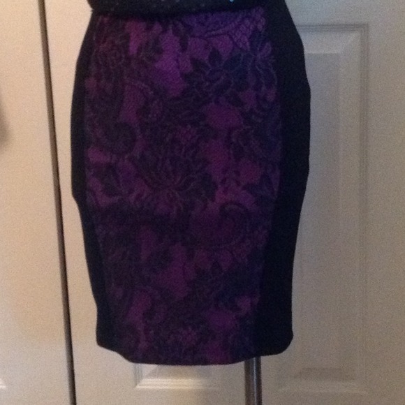 ** BRAND NEW ** Purple and Black Lace Skirt