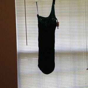 ⚡50% OFF⚡black with teal sequin cocktail dress