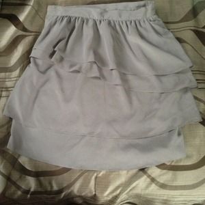Grey ruffle skirt
