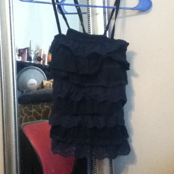 Navy blue hollister ruffle tank