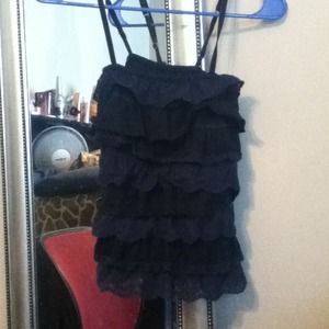 Navy blue hollister ruffle tank