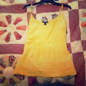 old navy yellow top slight wear