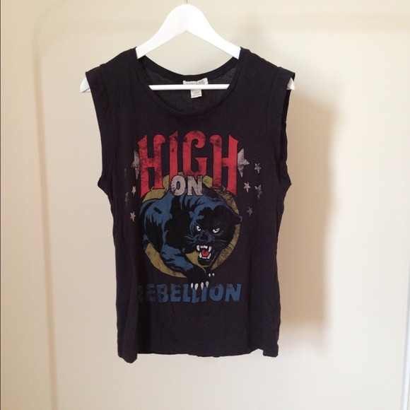 Vicious animal acid wash muscle tank