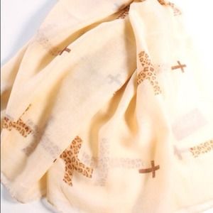 Leopard Cross Scarf
