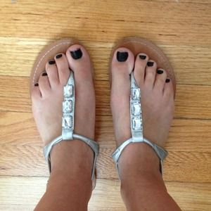 Merona Silver Jewel Sandals