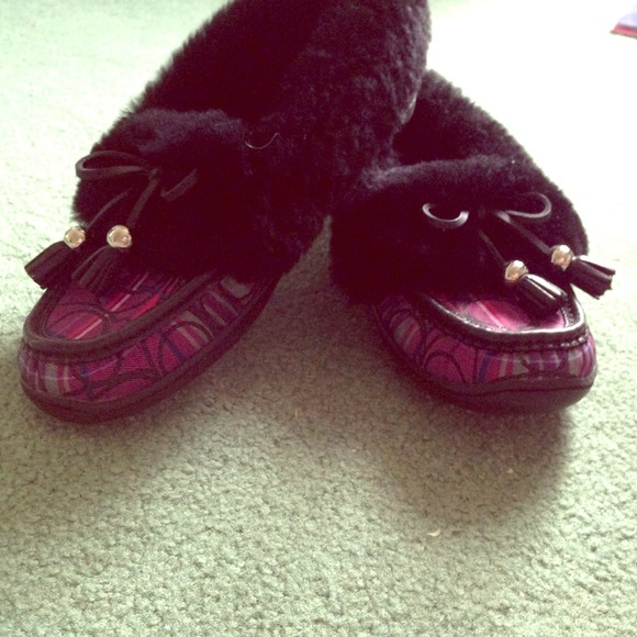 COACH FIONA SHEARLING SLIPPERS