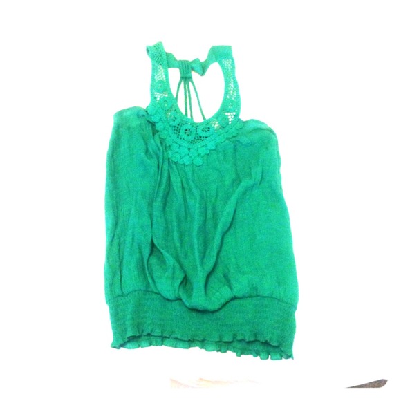 Green tank top
