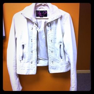 White pleather jacket