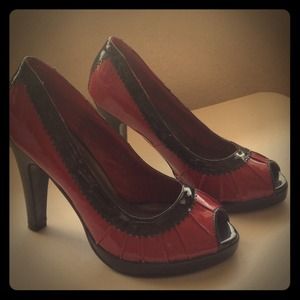 Black and red heels