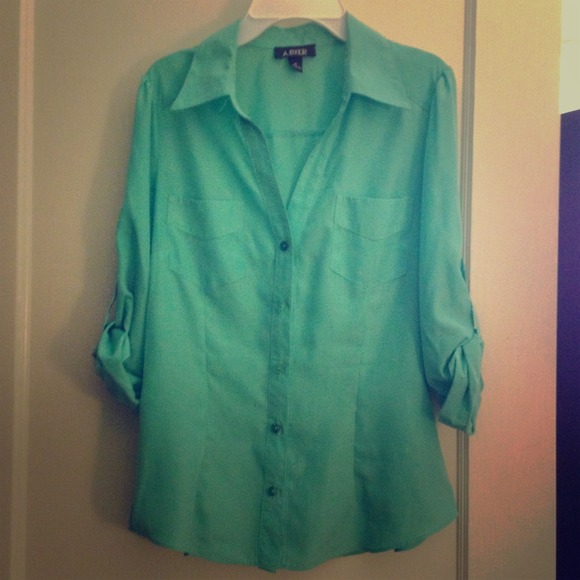 A. Byer mint green blouse