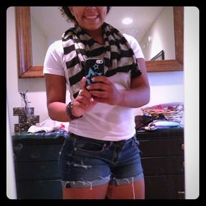 Black & Grey Striped Scarf