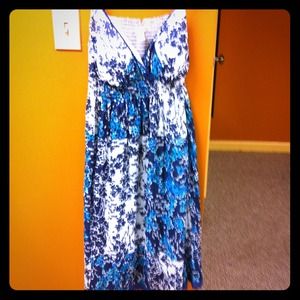 Blue flowered sun dress