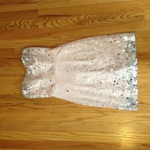 Formal Light Pink Sequin Dress