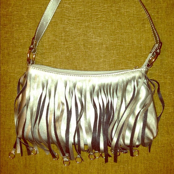 Nine West Handbags - Nine West Silver Fringe Bag