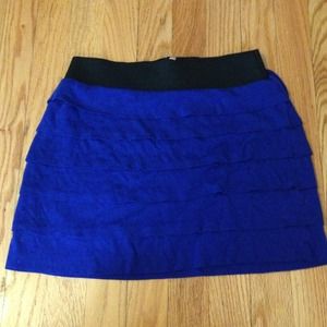 Express Royal Blue Ruffle Skirt