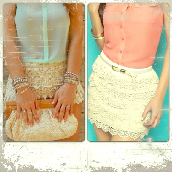 [Sans Souci] Girly lace skirt