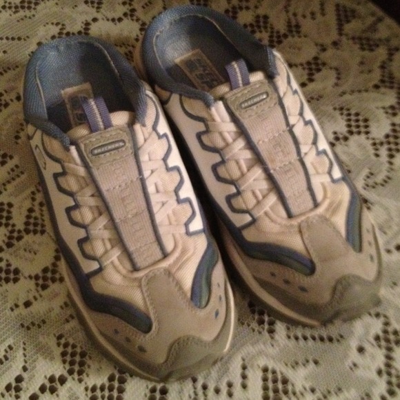 Skechers slide on shoes.