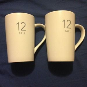 2 ceramic 12 oz Starbucks mugs