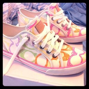 Scribble multicolored coach sneakers