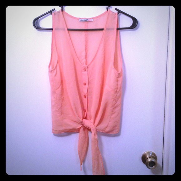 Coral sheer top💢traded💢