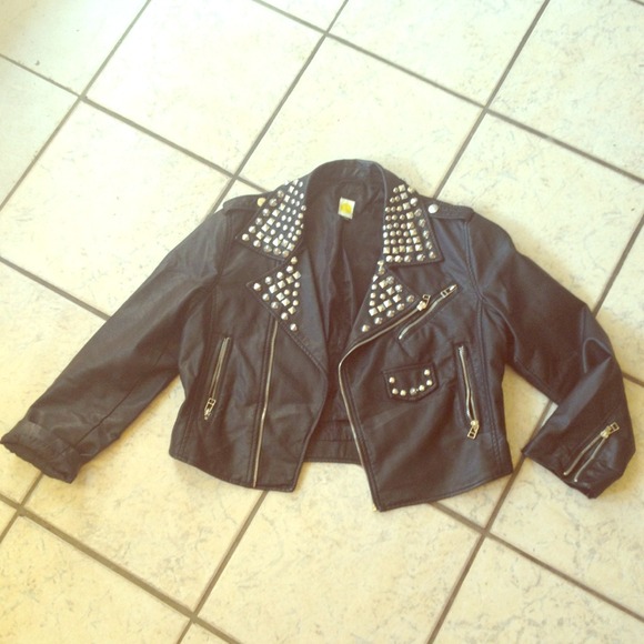 ❤Traded❤Nasty gal pleather moto studded jacket