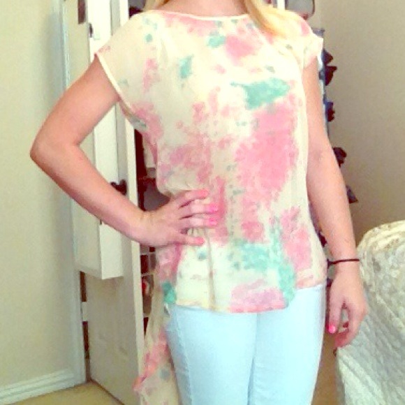 High low silk shirt