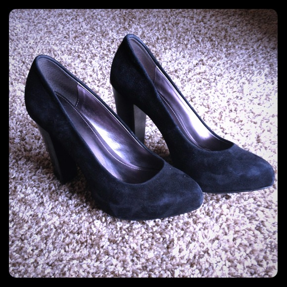 Calvin Klein black suede pumps