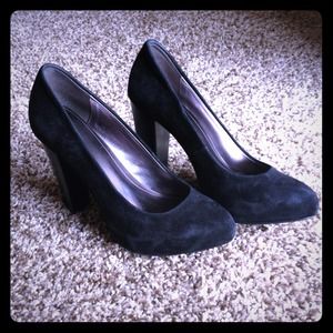 Calvin Klein black suede pumps