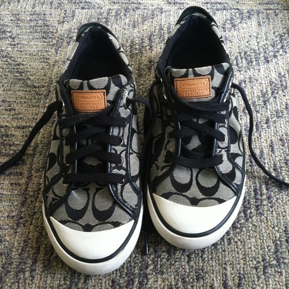 Black and gray AUTHENTIC COACH SHOES