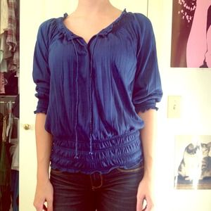 Navy blouse.