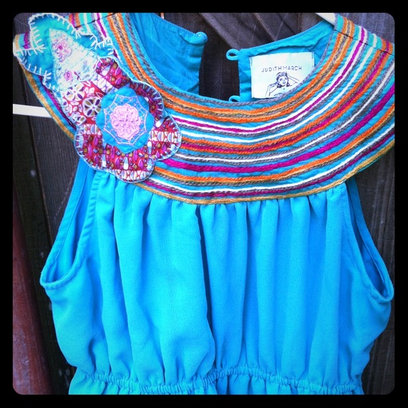 Unique teal dress