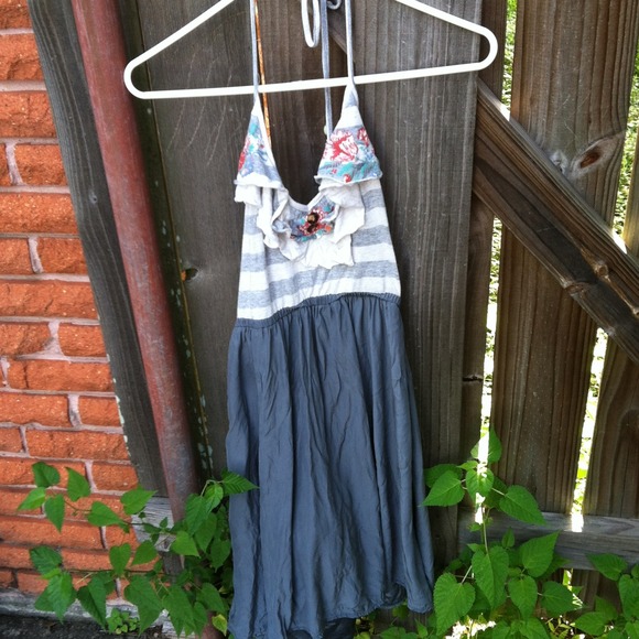 Grey halter dress