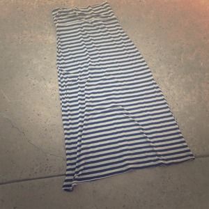 💕SOLD💕Floor length Tan & Black Striped Maxi