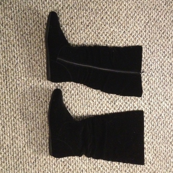 Velvet Slouch Boots